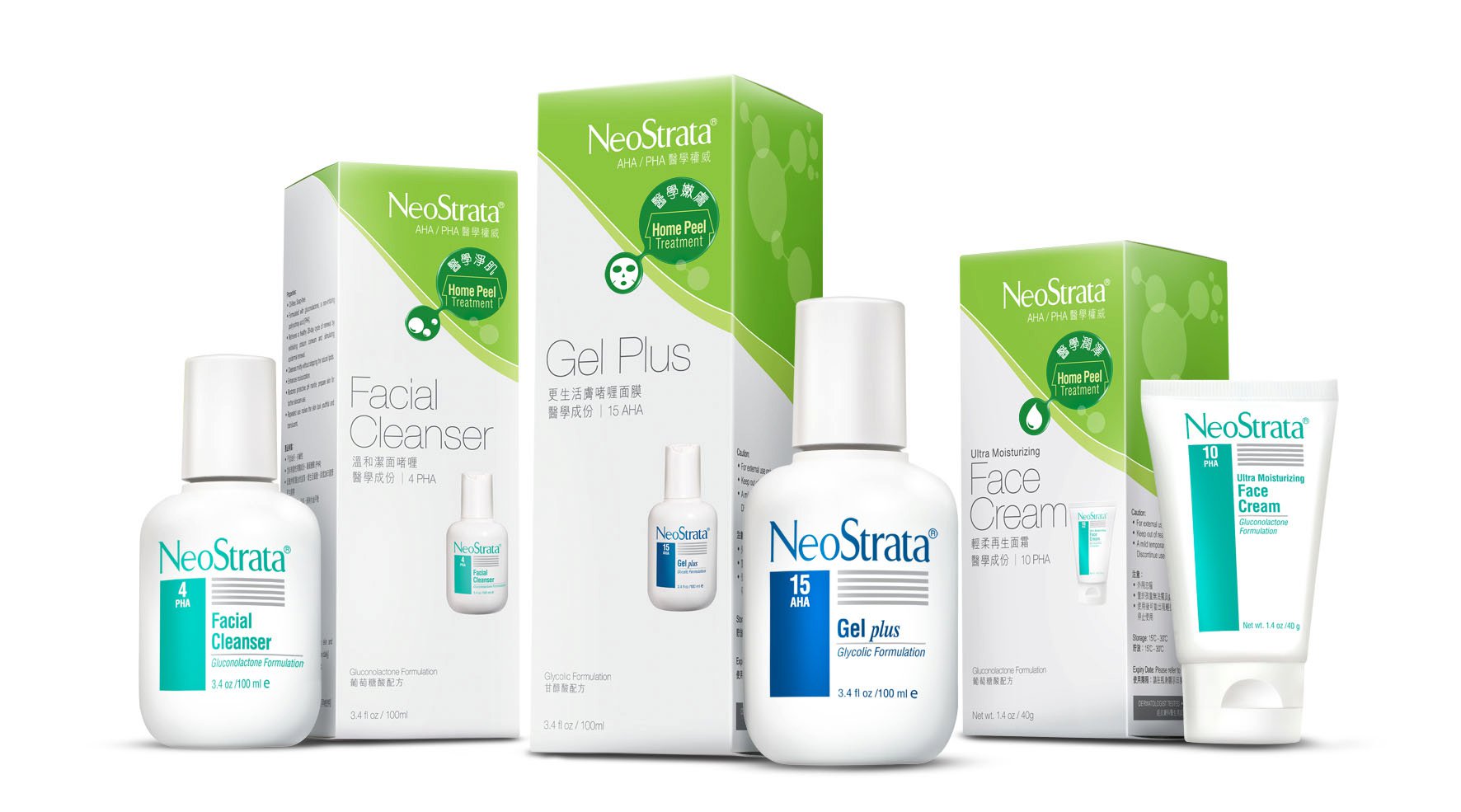 果酸權威NeoStrata 由果酸之父年創立, 以科研為本, 擁有100個國際專利，產品暢銷全球近86個國家。產品均經過臨床實證、根源改善老化、色斑、暗瘡等肌膚問題，使肌膚從內強化回復健康，備受國際皮膚科醫生推祟。
